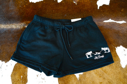 Stay Grounded Black Fleece Shorts w/ Pockets