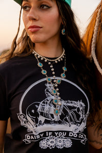 Donovan Nez Kingman Turquoise Lariat Set