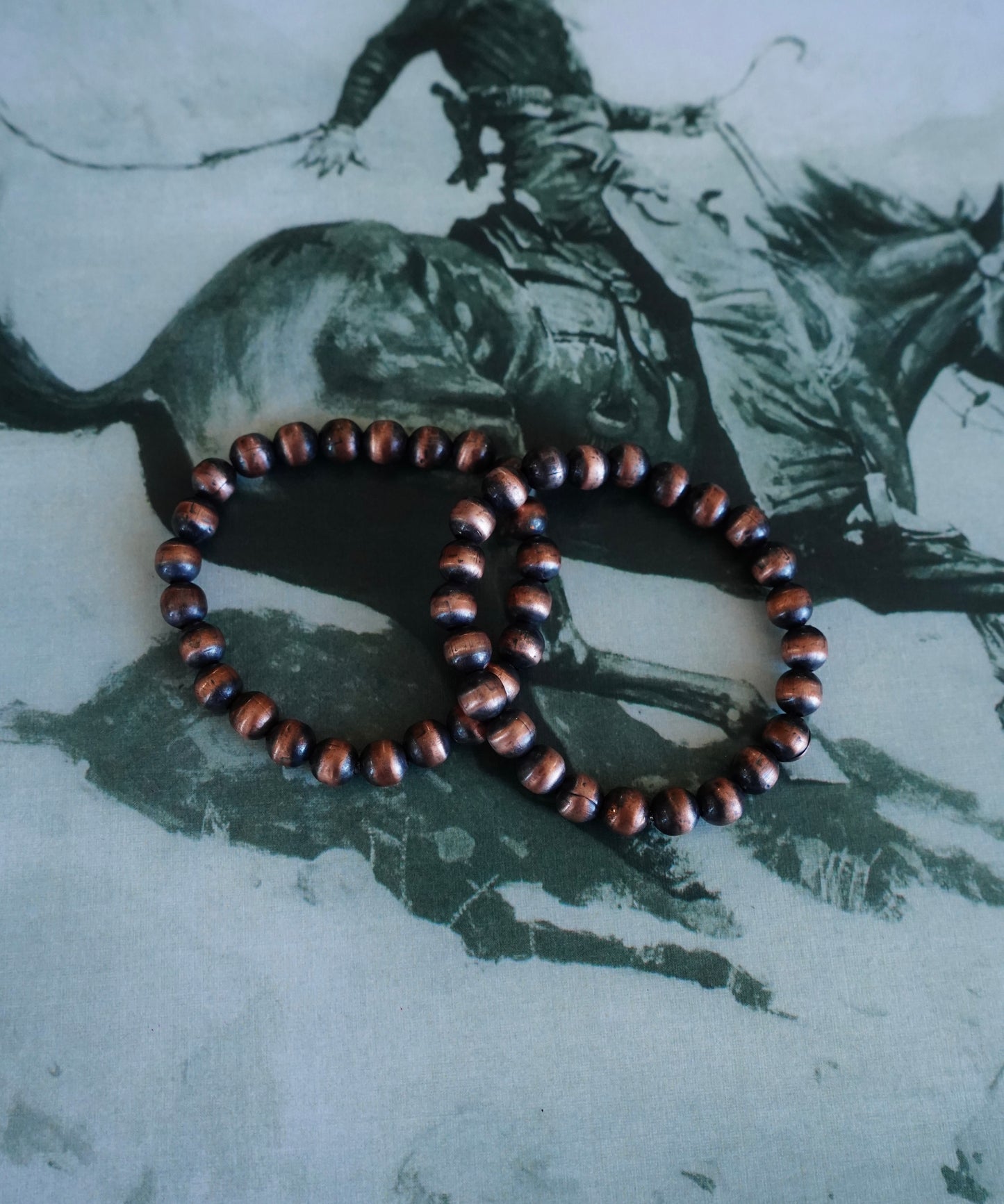 Stretchy Copper Pearl Bracelets