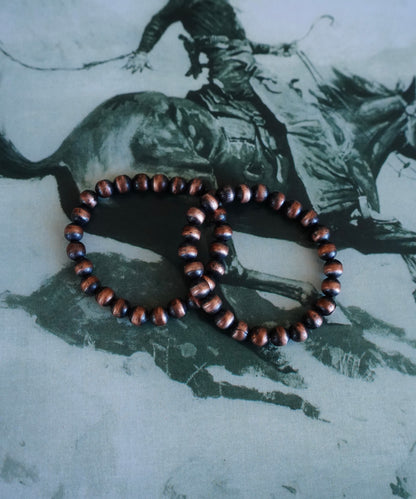 Stretchy Copper Pearl Bracelets