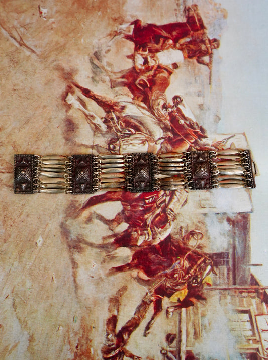 Vintage Paneled Chain Bracelet