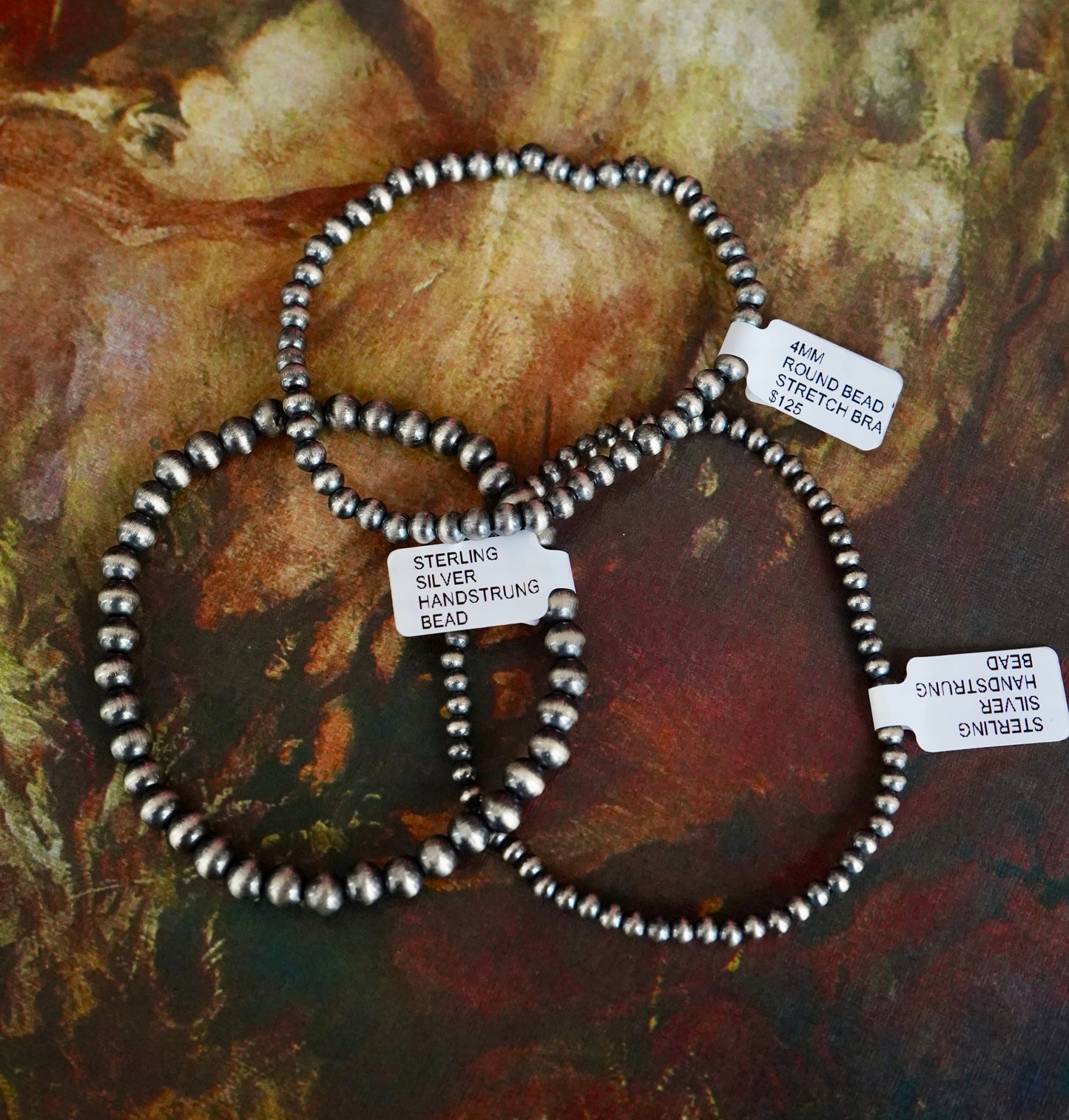 Sterling Silver Pearl Stretchy Bracelets