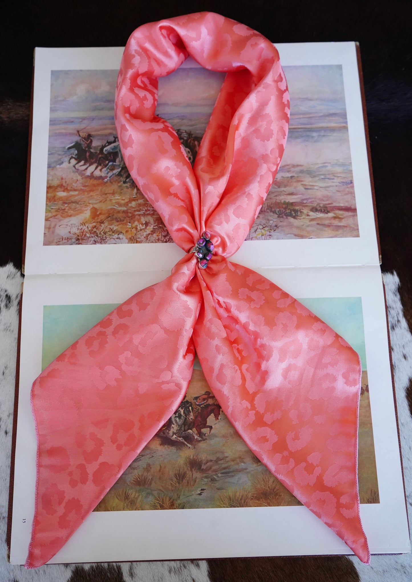 Large Jacquard Cheetah DS Wild Rags