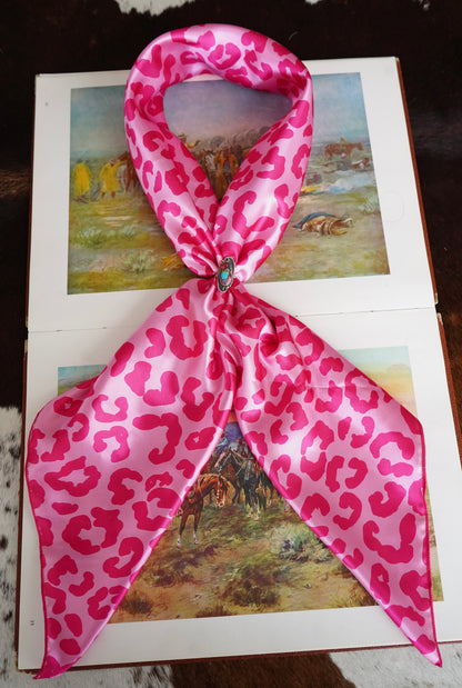 Hot Pink Cheetah Wild Rag