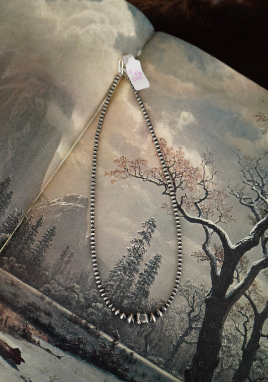 Sterling Silver Pearls w/ Square Pearl Necklace - 16”
