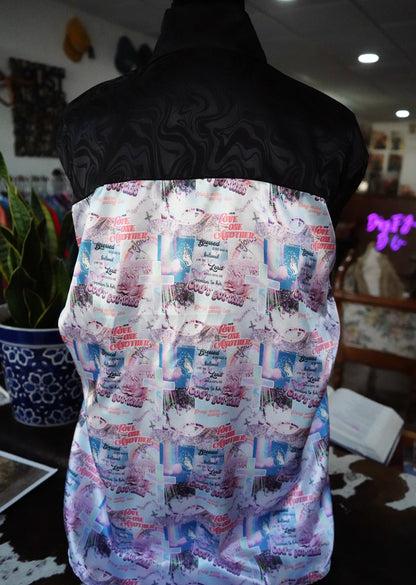 Daisy Original Blessed Is She w/ Black Groovy Button Down - Size 20