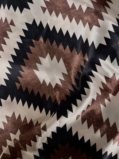 Tan & Black Aztec Wild Rag