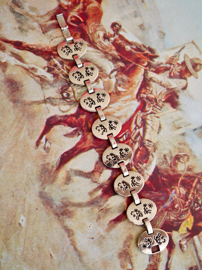 Vintage Stamped Kokopelli Bracelet