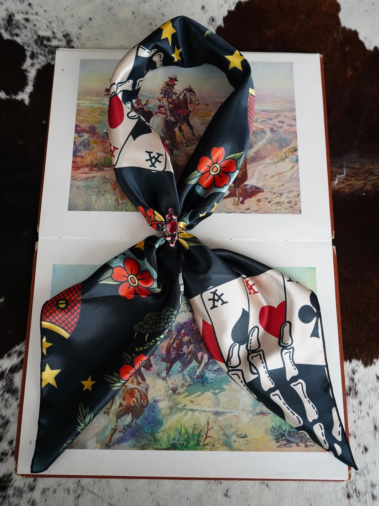 Large Western Traditional Tattoos Wild Rag