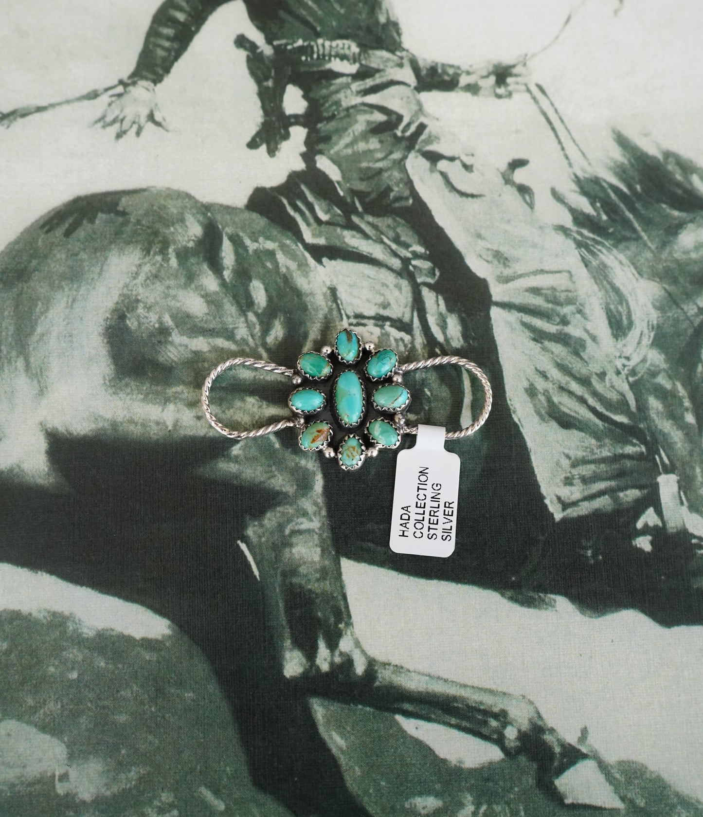 Kingman Turquoise Scarf Sliders