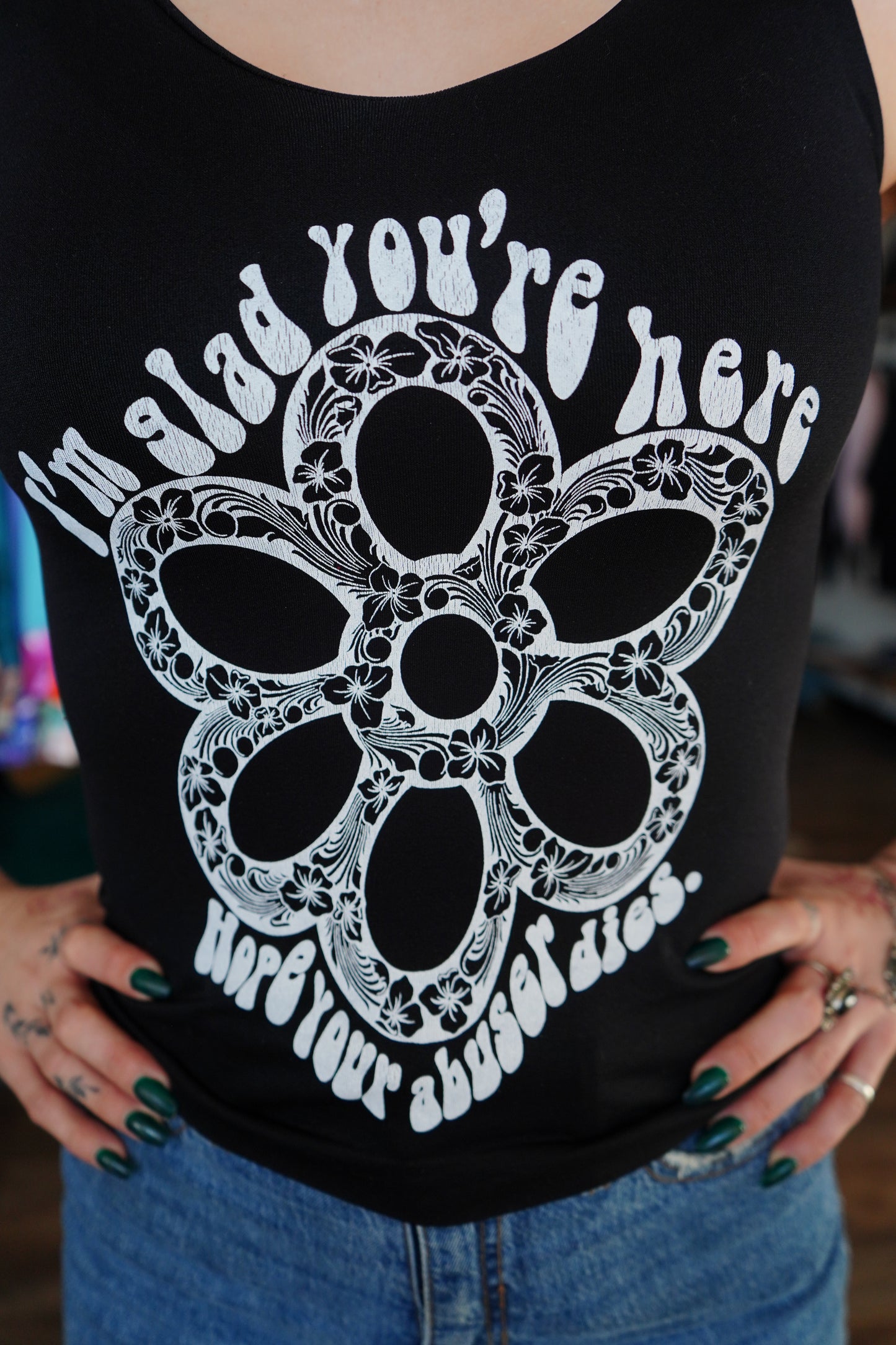 Hope Daisy - Black Seamless Tank Top