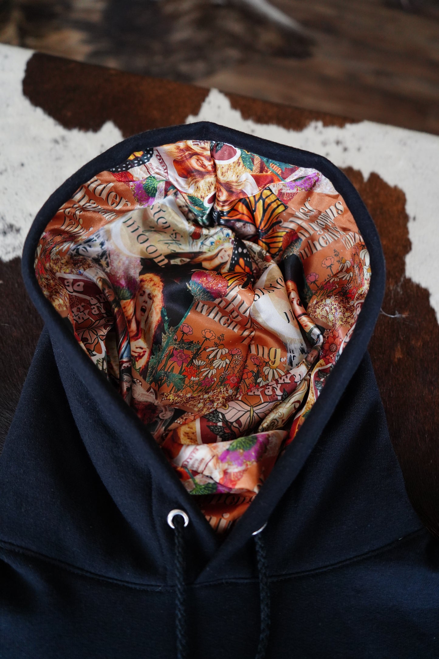 Daisy Branded Satin Lined Hoodies