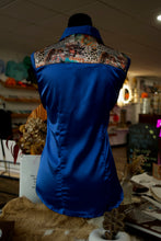 Load image into Gallery viewer, S - Calamity Jane on Royal Blue Button Down