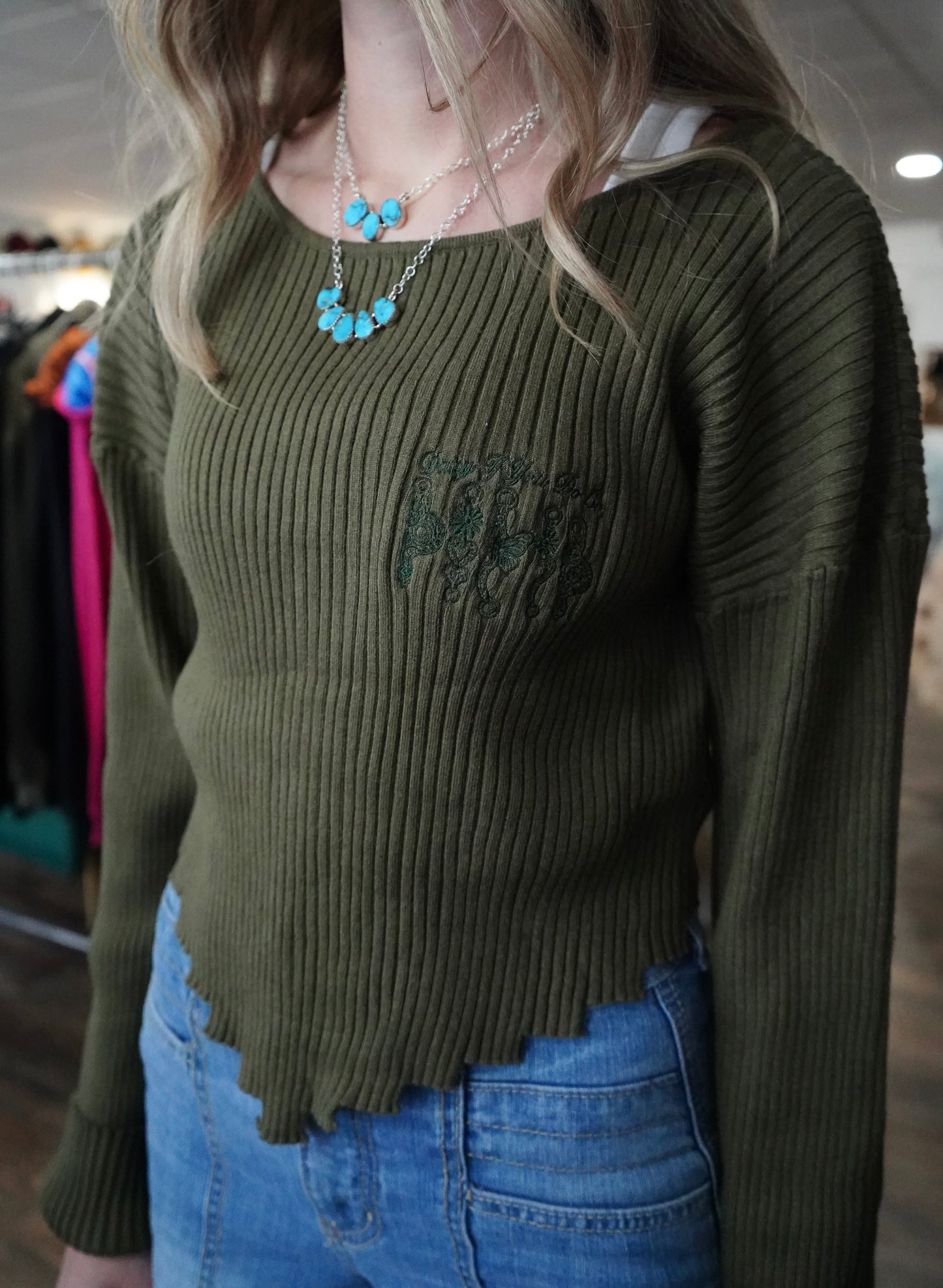 Daisy Spade Cropped Sweater