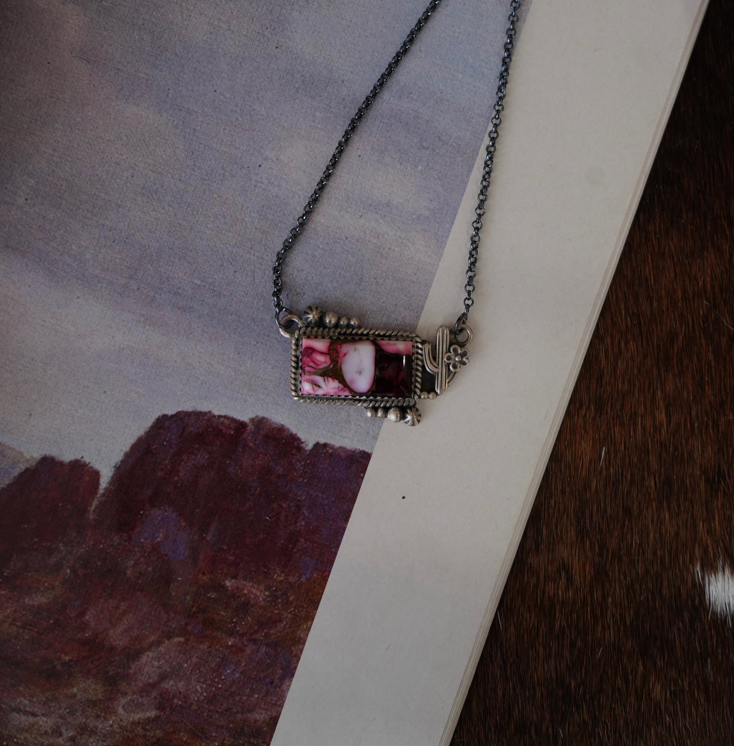 Cactus & Turquoise Bar Necklaces