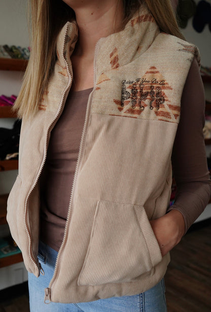 Daisy Spade Blue Aztec Vest