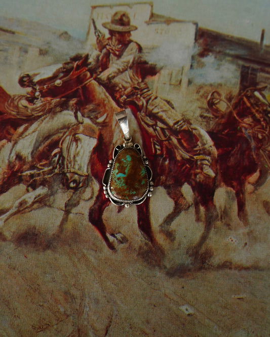 Boulder Turquoise Pear Shape Pendant