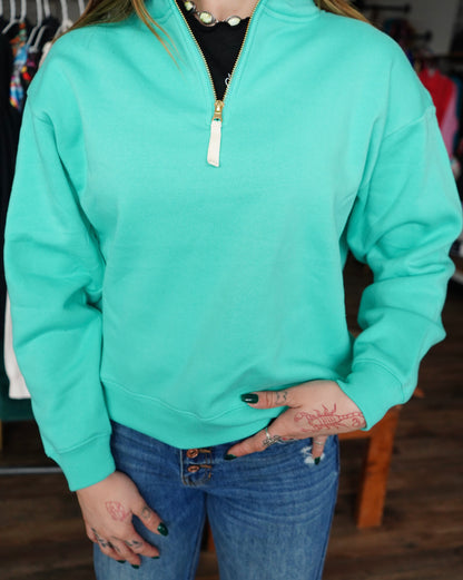 All Dogs - 1/2 Zip Pullover Sweatshirt Women's