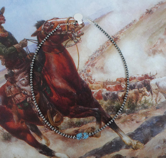 Sterling Silver Pearls w/ Golden Hills Nugget Necklace