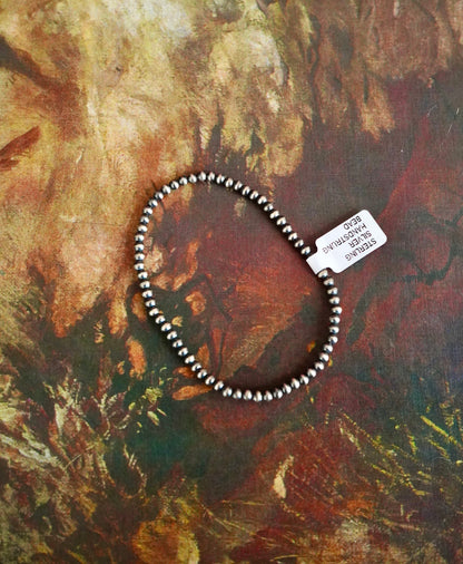 Sterling Silver Pearl Stretchy Bracelets