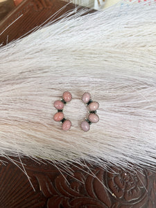 Pink Opal Post Earrings