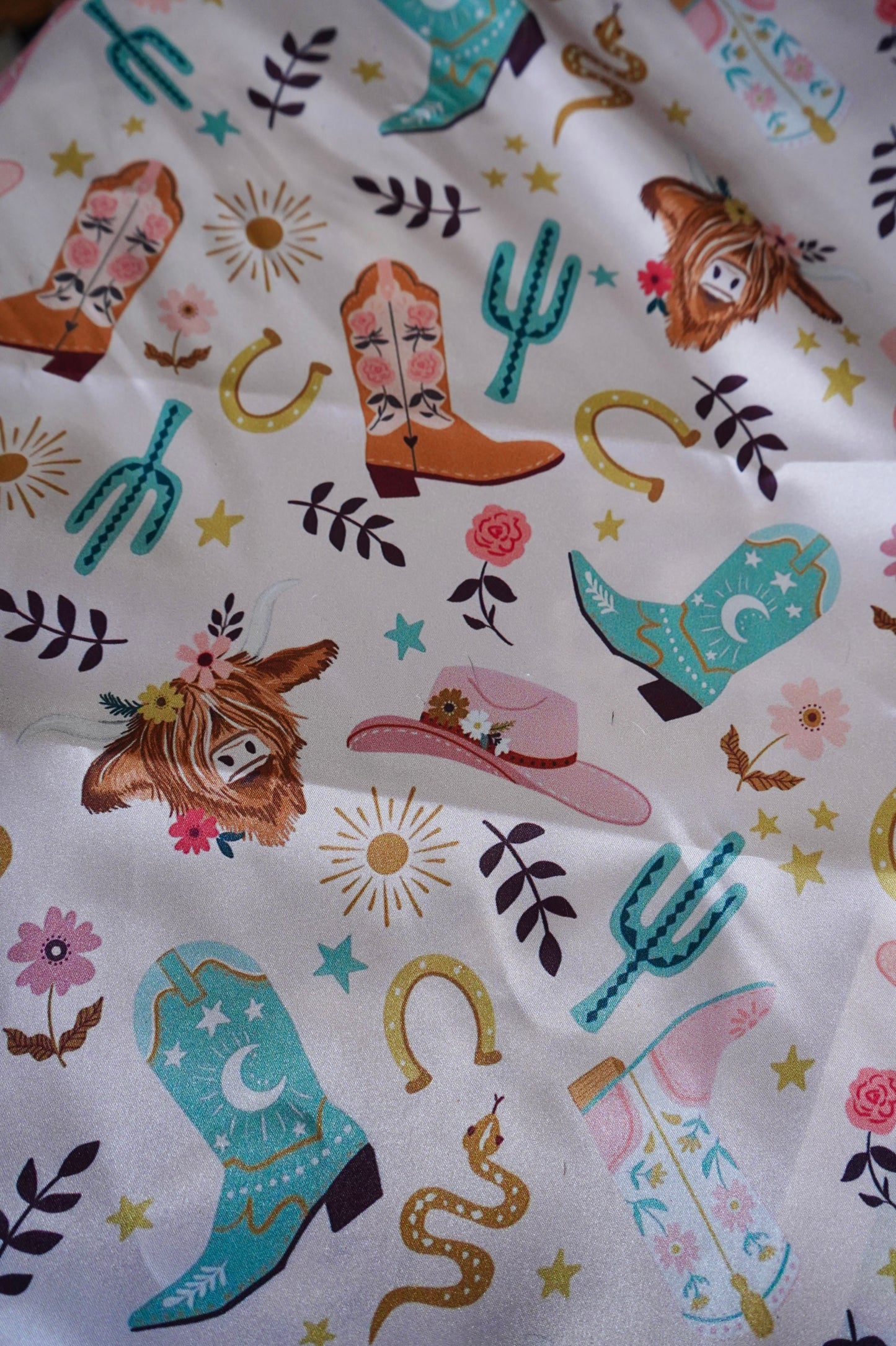 KIDS - Watercolor Boots & Highlanders Wild Rag