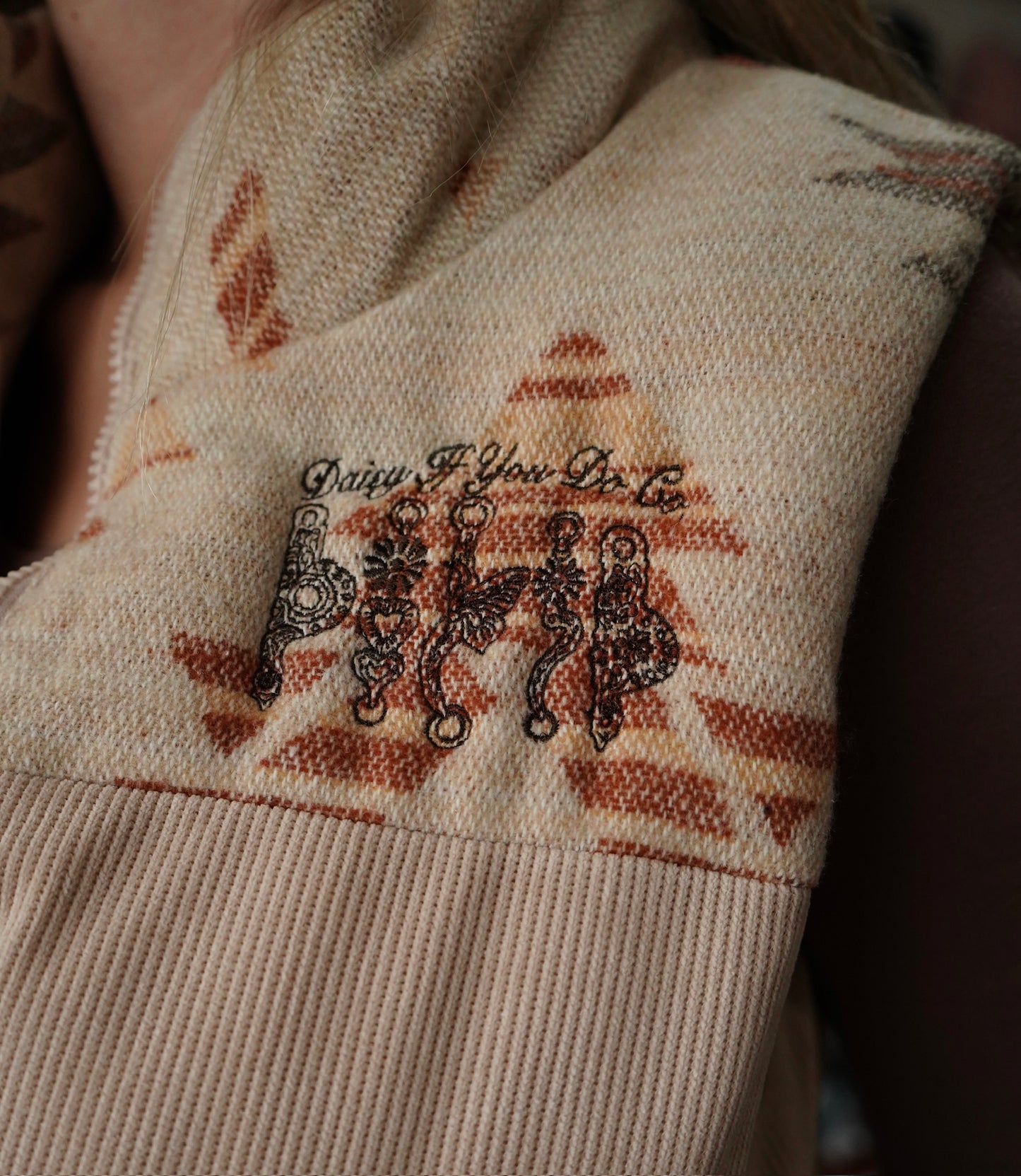 Daisy Spade Blue Aztec Vest