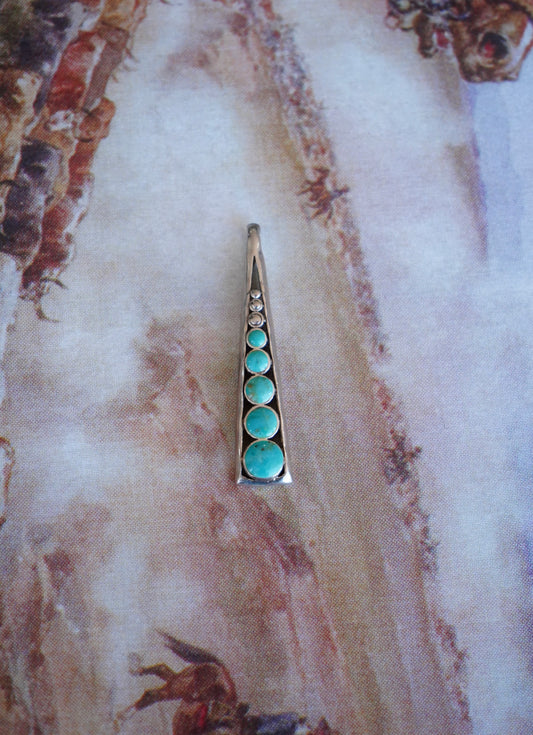 Vintage 5 Stone Triangle Pendant