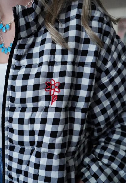 Daisy B/W Plaid Jacket
