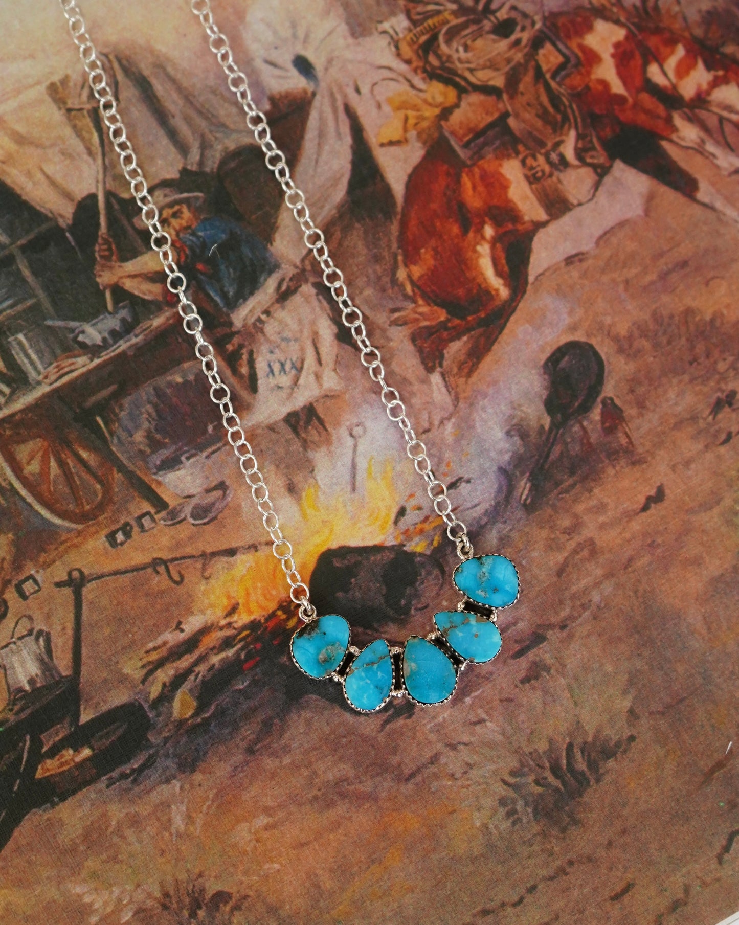 Turquoise Teardrop Necklaces