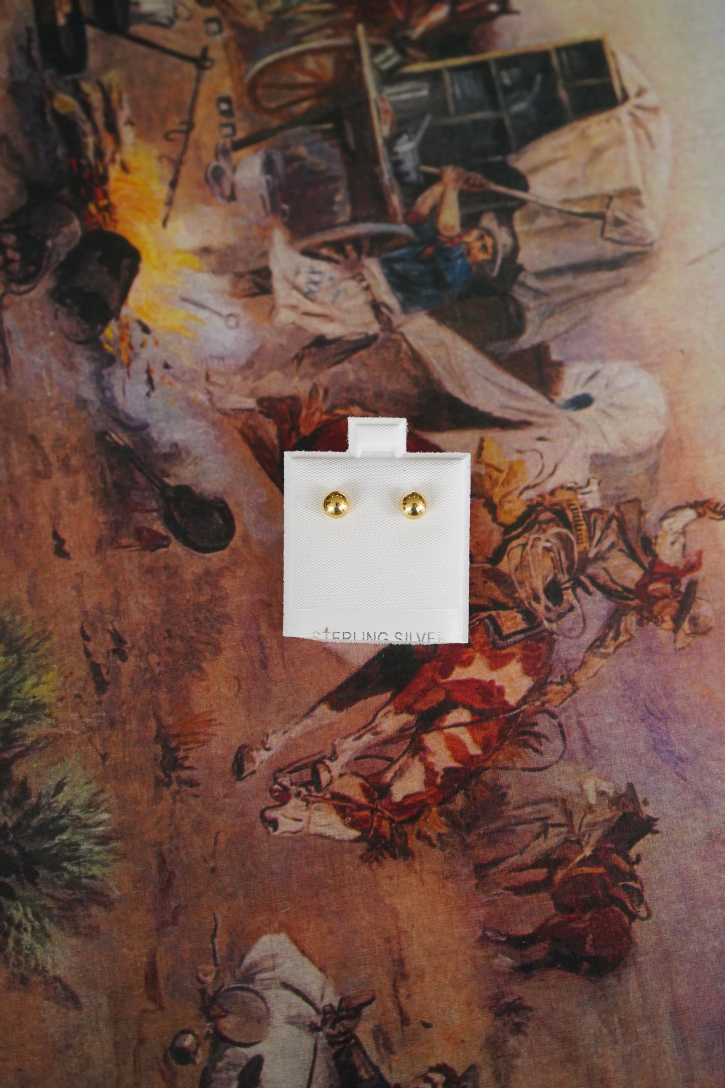 Gold Pearl Stud Earrings