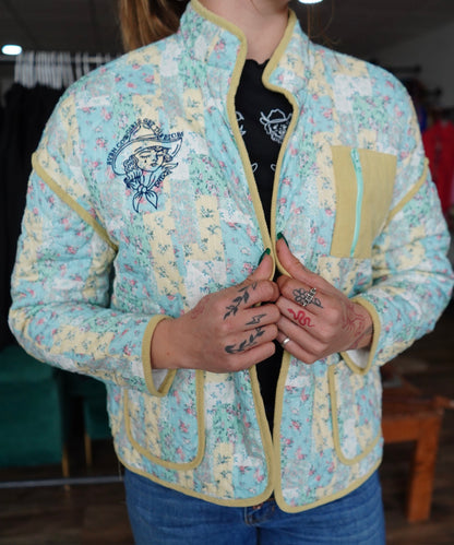 Lemon Mint Cowgirls Cry Quilt Jacket