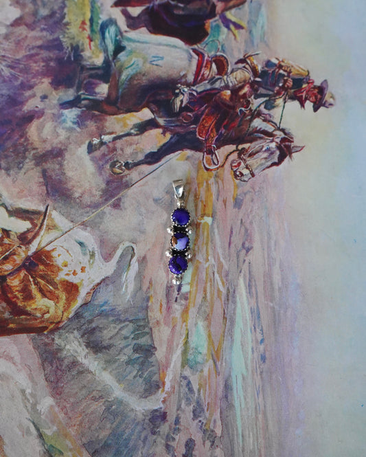 3 Stone Dahlia Pendants