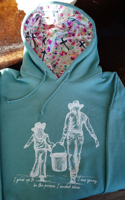 Grew Up Satin Lined Hoodies - Adult and youth