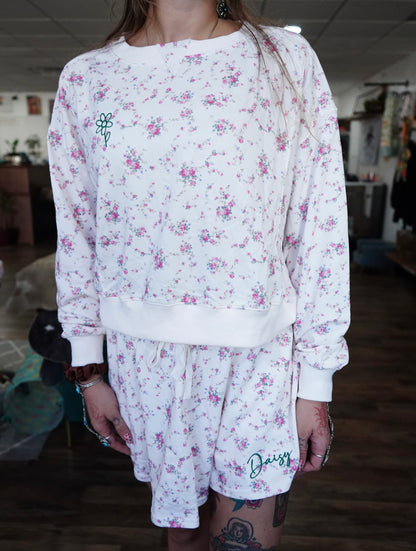 Daisy Branded Pink Floral Skort Set