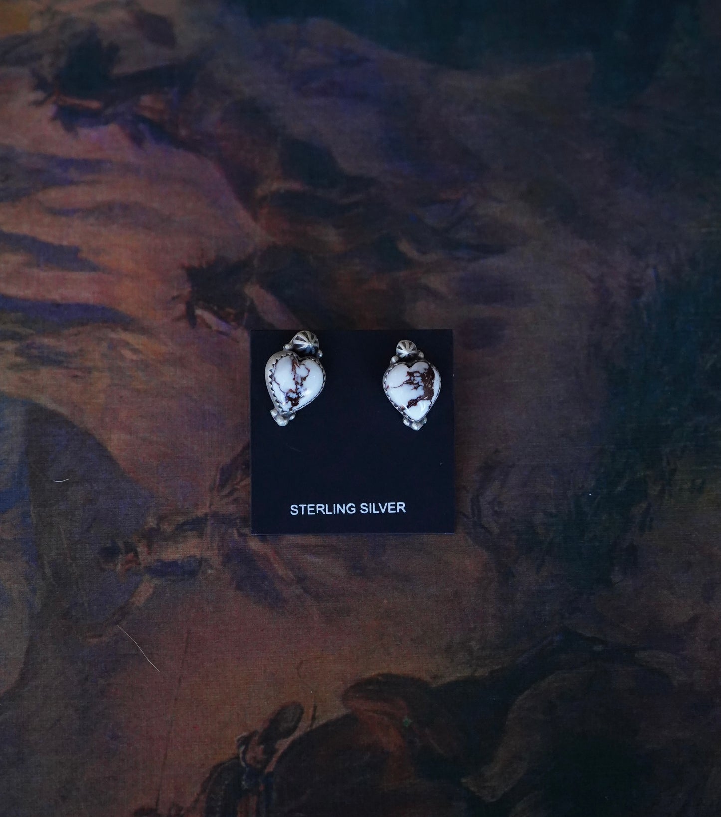 Wild Horse Heart Stud Earrings