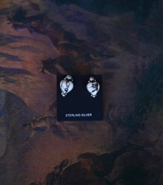 Wild Horse Heart Stud Earrings