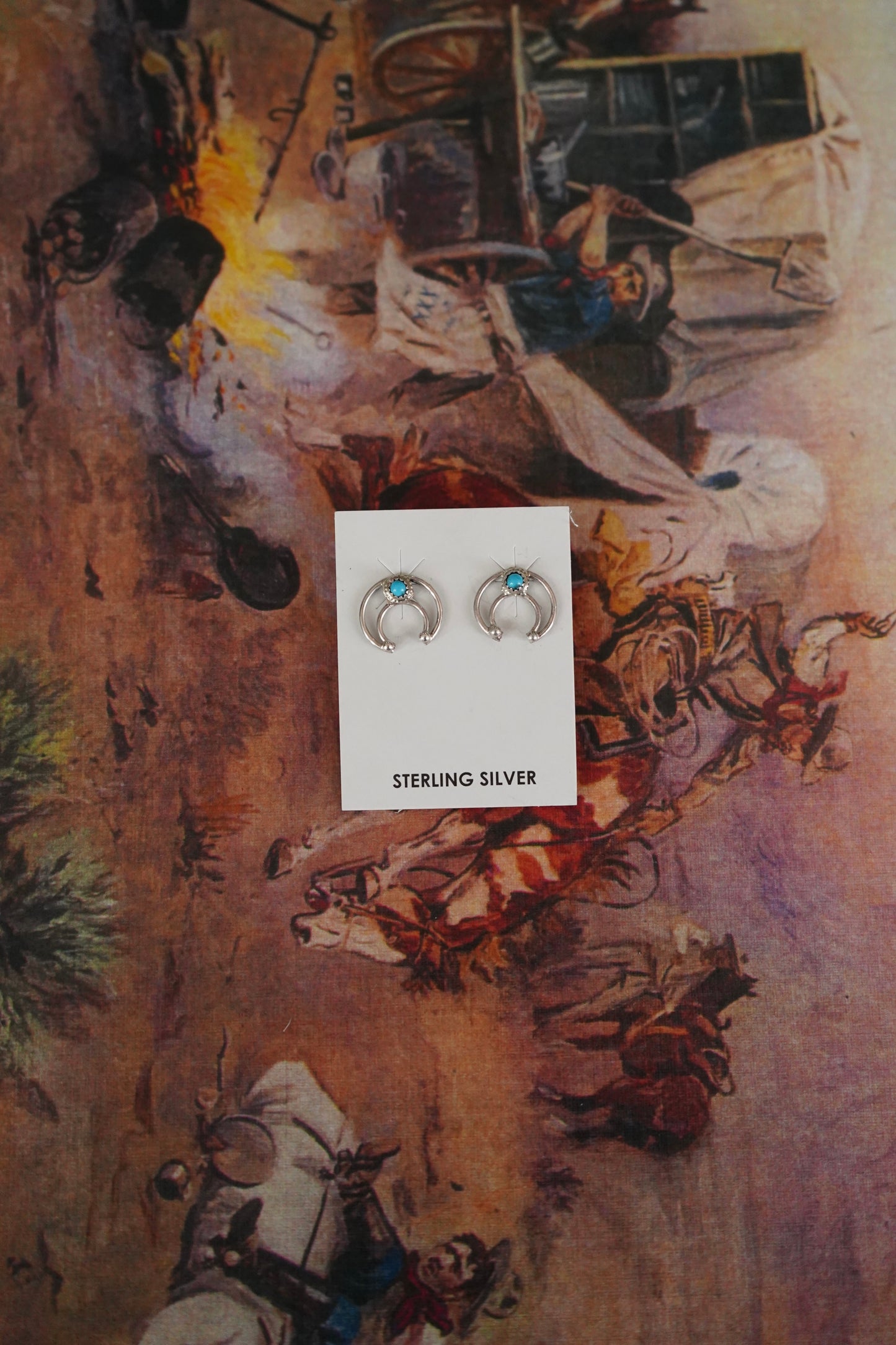 Single Stone Turquoise Naja Stud Earrings