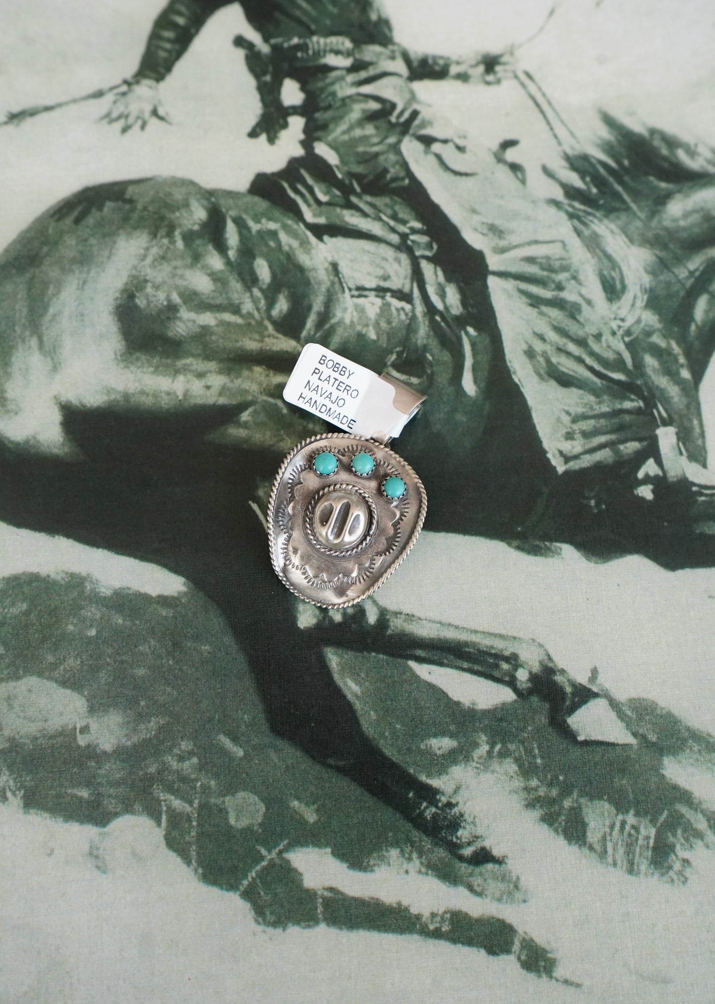 Bobby Platero Cowboy Hat Pendant