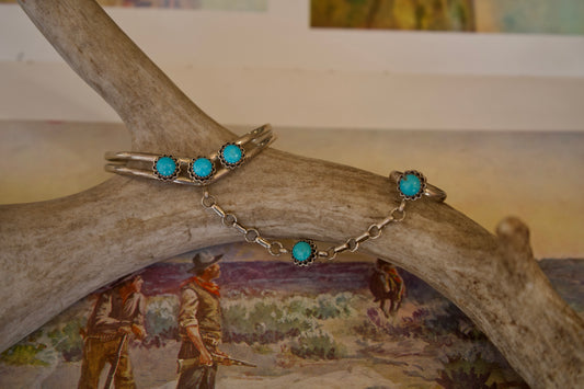 Turquoise Lariat Bracelet - Size 6