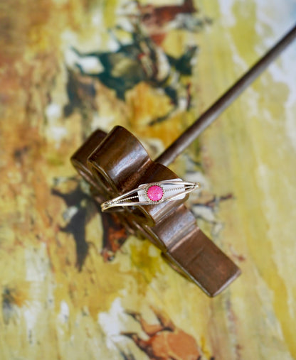 Esther White Single Stone Cuffs