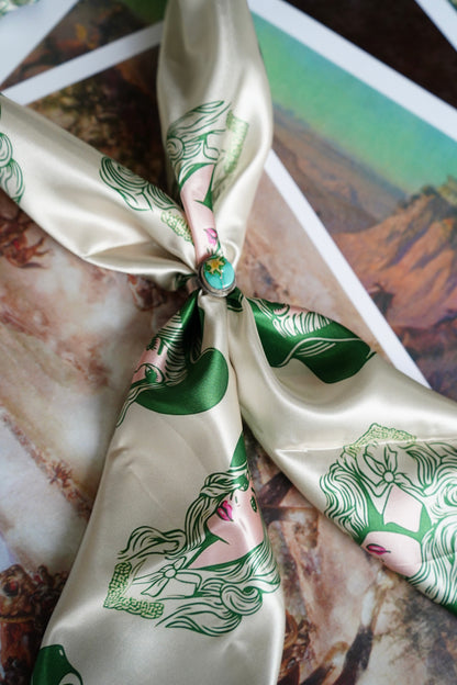 Olive Cowgal Portrait Wild Rag