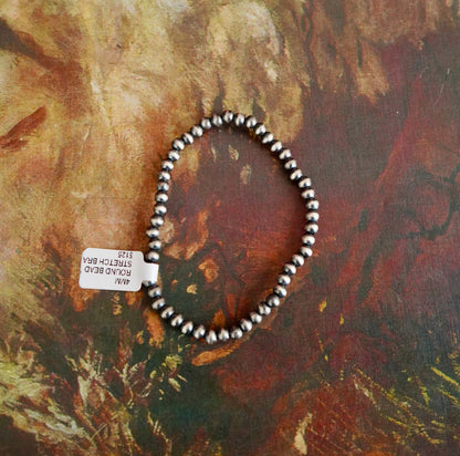Sterling Silver Pearl Stretchy Bracelets