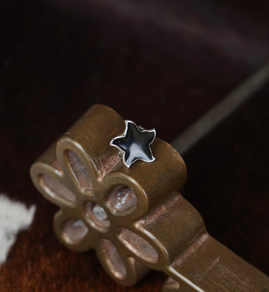 Black Onyx Star Ring - Adj