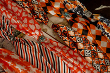 Load image into Gallery viewer, Black &amp; Orange Stripes Wild Rag