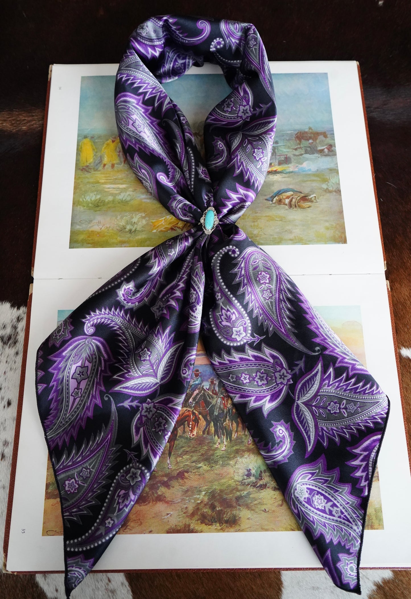 Purple Electric Paisley DS Wild Rag