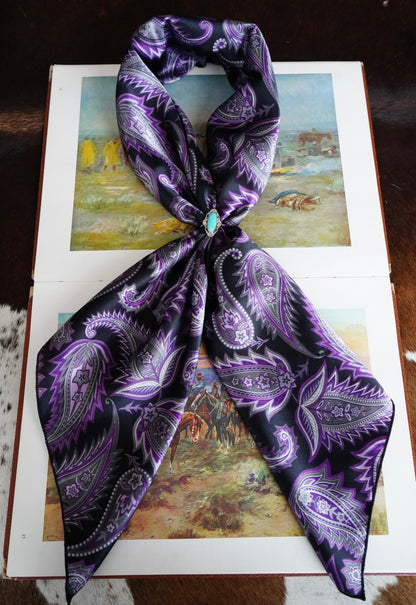 Purple Electric Paisley DS Wild Rag