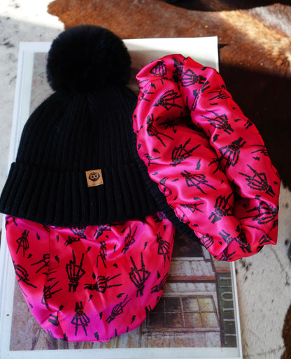 Satin Lined Neck Warmer & Beanie Sets