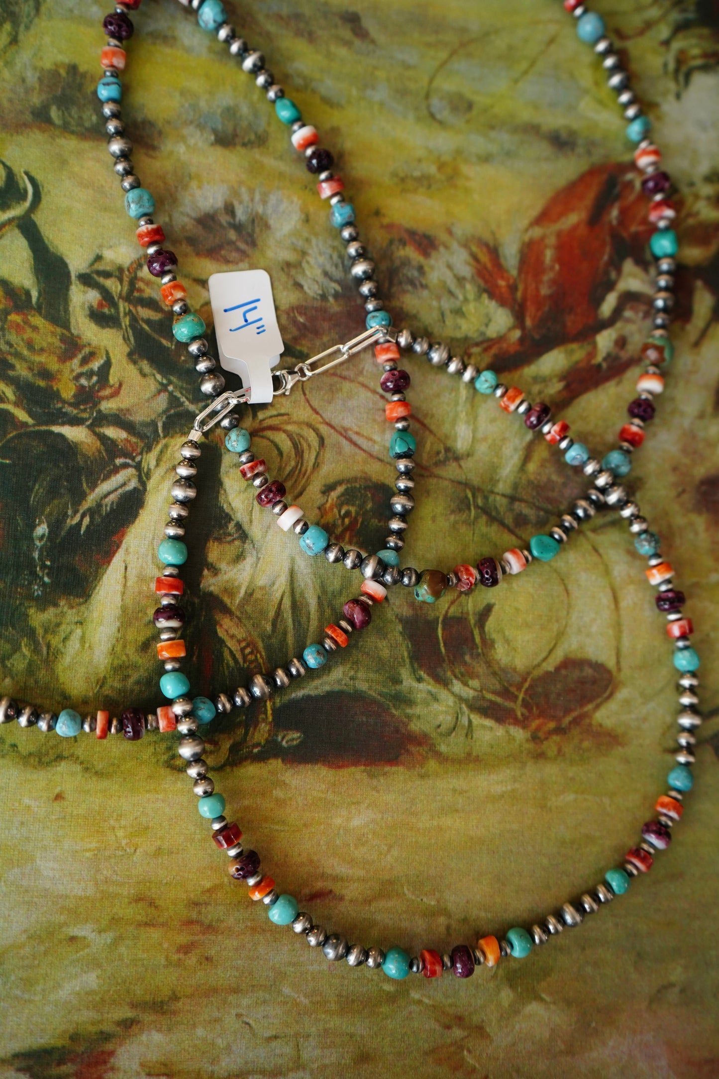 Multi Oyster & Turquoise & Sterling Silver Pearl Necklaces