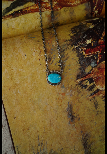 Turquoise Round Bar Necklaces